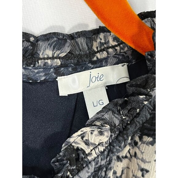 Joie Sleeveless Mini Babydoll Dress Blue‎ Cream Baltic Print Size Large - Picture 6 of 12